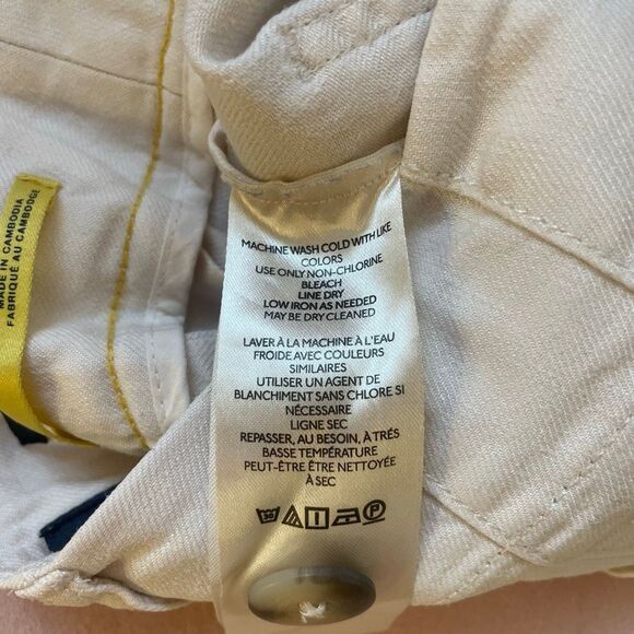 Maeve by Anthropologie The Colette Linen Blend Shorts Ivory Cream Size 27 - Picture 6 of 12